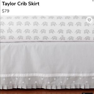 Pottery Barn Kids Crib Skirt 👶🏻 Gray & White